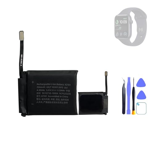 HIGHAKKU Smartwatch Ersatzakku A2181 Batterie Kompatibel mit Apple Watch iWatch SE 2nd 44mm Model A2723 A2727 A2724 A2856 with Tools von HIGHAKKU