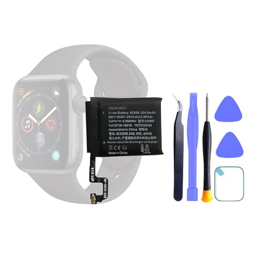 HIGHAKKU Smartwatch Ersatzakku Batterie A2058 Kompatibel mit Apple Watch iWatch Series 4 4th Generation 40mm (GPS+Cellular/GPS) Model A1975 A1977 A2007 with Tools von HIGHAKKU