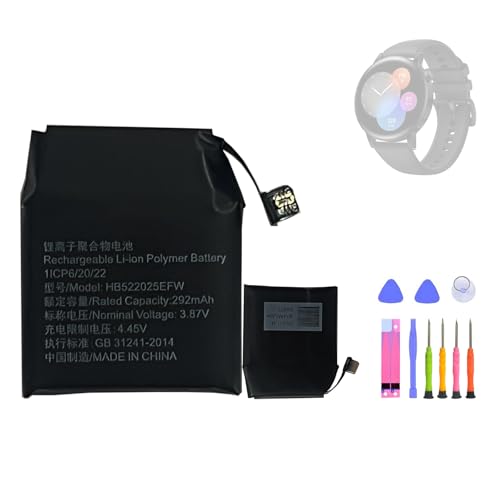 HIGHAKKU Smartwatch Ersatzakku Batterie HB522025EFW Kompatibel mit Hua-wei Watch Smartwatch GT3 42mm GT3 Pro 42mm with Tools HIGHAKKU Smartwatch Ersatzakku Batterie HB522025EFW Kompatibel mit Hua-wei Watch Smartwatch GT3 42mm GT3 Pro 42mm with Tools von HIGHAKKU