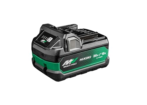 HiKOKI Multi Volt Akku BSL36A18X (18V 5.0 Ah / 36V 2.5 Ah Akku, Li-Ion, 4-Stufen-LED Ladestandskontrolle) von HIKOKI