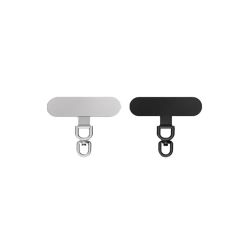 4 Stück/Los Metall-Handy-Umhängeband, Karten-Patch, abnehmbar, Anti-Verlust-Universal-Seil, zum Aufhängen an Kordeln für iPhone, Samsung (H) von HIKOO DAILY