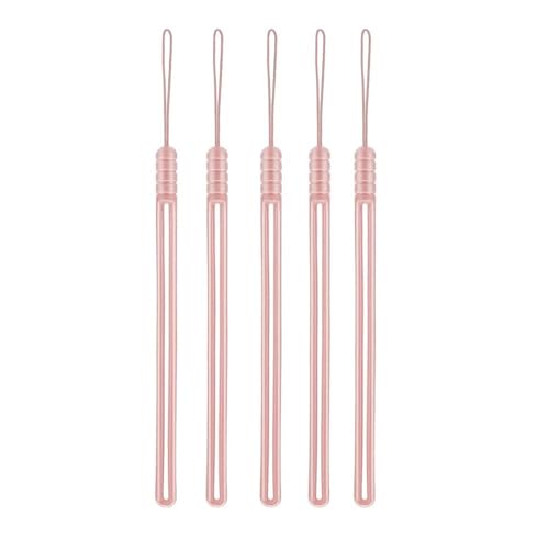 5/1 x Silikon-Handschlaufe für iPhone, Xiaomi, Samsung, Universal-Handyband, Anti-Verlust-Seile (5 Rosa) von HIKOO DAILY