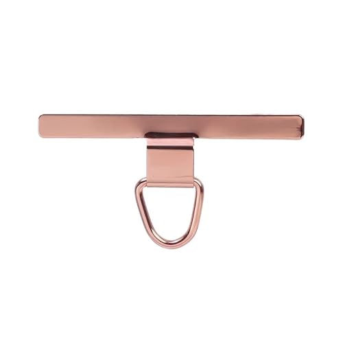 HIKOO DAILY 1/2/3 Stück stabiles Edelstahl-Handy-Umhängeband, Patch-Clip, ultradünn, Metall-Handy-Aufhängeriemen, Dichtung, Ersatz-Haltegurt (Metall, Roségold, Rosa) von HIKOO DAILY
