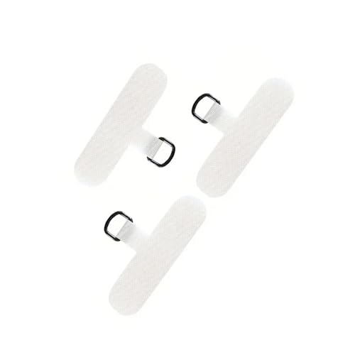 HIKOO DAILY 1/3/5 Stück Handy-Schutzhülle mit T-förmigem Band, Platte, geflochtenes Umhängeband, Zubehör, Webkarte (Weiß, 3 Stück) von HIKOO DAILY