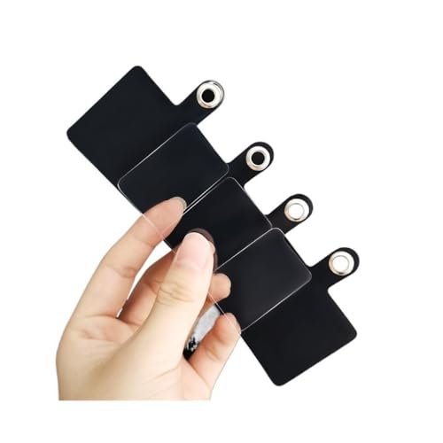 HIKOO DAILY 10 x transparente, flexible Handy-Umhängeband, Universal-Haltegurt, transparent, zum Aufhängen, Kordel-Clip (Silber/Grau) von HIKOO DAILY