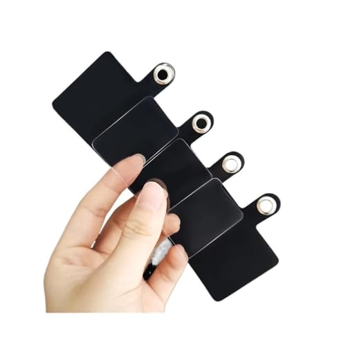 HIKOO DAILY 10 x transparente, flexible Handy-Umhängeband, Universal-Haltegurte zum Aufhängen, Kordelclip (Gelb/Gold) von HIKOO DAILY