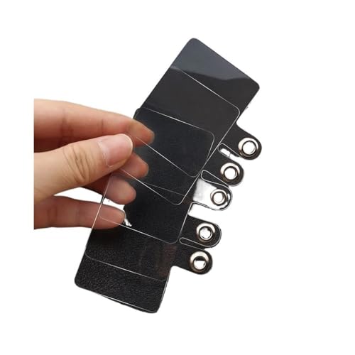 HIKOO DAILY 10 x transparente, flexible Handy-Umhängeband, Universal-Haltegurte zum Aufhängen, Kordelclip (Rot/Rosa) von HIKOO DAILY