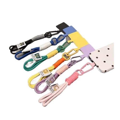 HIKOO DAILY Farblich passendes Handy-Schlüsselband, multifunktionaler Schlüsselanhänger, Handy-Rucksack, Seil, hängende Ornamente (Grün / Gelb) von HIKOO DAILY