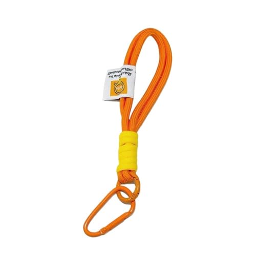 HIKOO DAILY Farblich passendes Handy-Schlüsselband, multifunktionaler Schlüsselanhänger, Handy-Rucksack, Seil, hängende Ornamente (Orange) von HIKOO DAILY