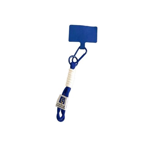 HIKOO DAILY Farblich passendes Handy-Schlüsselband, multifunktionaler Schlüsselanhänger, Handy-Rucksack, Seil, hängende Ornamente (blau-weiß) von HIKOO DAILY