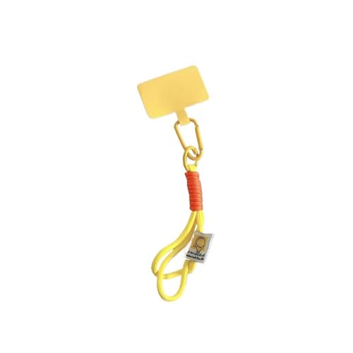 HIKOO DAILY Farblich passendes Handy-Umhängeband, multifunktionaler Schlüsselanhänger, Handy-Rucksack, Seil, hängende Ornamente (Gelb-Orange) von HIKOO DAILY