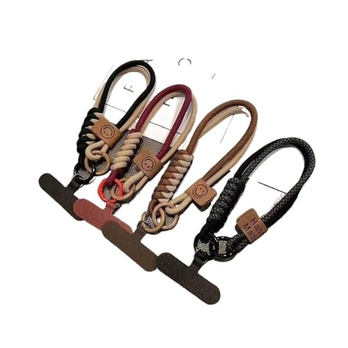 HIKOO DAILY Gewebte Handyhülle, universelles Seil zum Aufhängen, kurz, Handanhänger, Anti-Fall, vielseitiges Armband, trendiges Nische (schwarz) von HIKOO DAILY