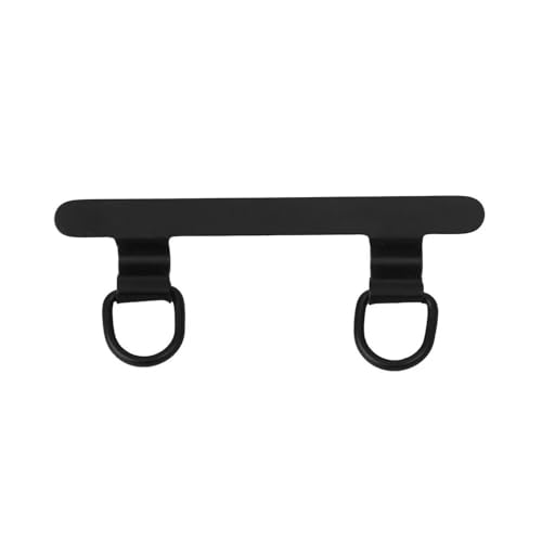 HIKOO DAILY Handy-Halteband aus Metall, verbessertes Doppelschnallenloch, Ring, Handy-Schlüsselband, Ersatzteil, für iPhone-Hüllen (Schwarz, 4 Stück) von HIKOO DAILY