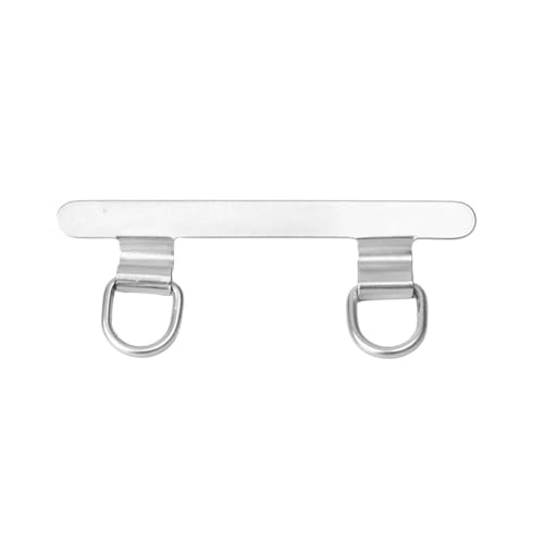 HIKOO DAILY Handy-Halteband aus Metall, verbessertes Doppelschnallenloch, Ring, Handy-Schlüsselband, Ersatzteil, für iPhone-Hüllen (Silber, 4 Stück) von HIKOO DAILY