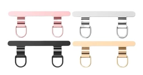 HIKOO DAILY Handy-Halteband aus Metall, verbessertes Doppelschnallenloch, Ring, Handy-Schlüsselband, Ersatzteil, für iPhone-Hüllen (gemischte C, 2 Stück) von HIKOO DAILY
