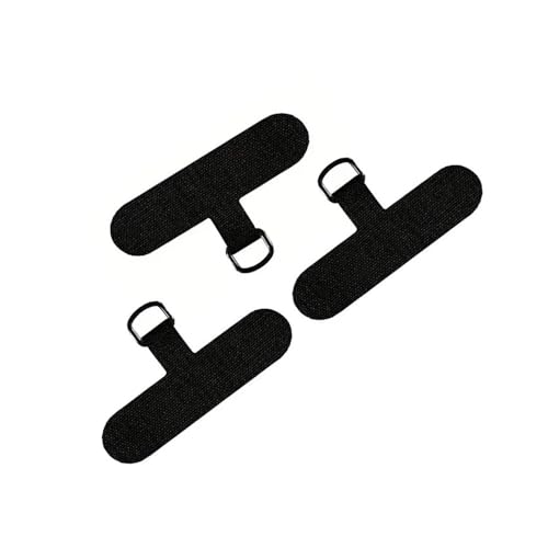 HIKOO DAILY Handy-Schutzhülle in T-Form, 1/3/5 Stück, geflochtenes Umhängeband, Zubehör, Webkarte, Schwarz, 3 Stück von HIKOO DAILY