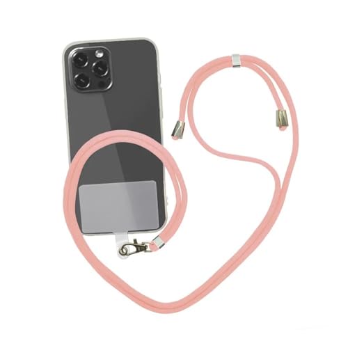 HIKOO DAILY Handy-Umhängeband, Anti-Verlust-Umhängeband, universal, verstellbar, abnehmbar, bunt, Handy-Sicherheits-Halteband, Schlüsselanhänger, Kette, Seil (Rosa) von HIKOO DAILY