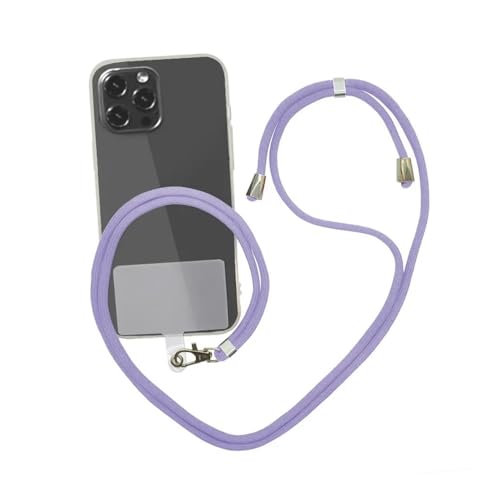 HIKOO DAILY Handy-Umhängeband, Anti-Verlust-Umhängeband, universal, verstellbar, abnehmbar, bunt, Handy-Sicherheits-Halteband, Schlüsselanhänger, Kette, Seil (lila) von HIKOO DAILY