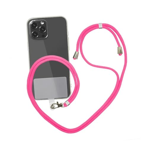 HIKOO DAILY Handy-Umhängeband, Anti-Verlust-Umhängeband, universal, verstellbar, abnehmbar, bunt, Handy-Sicherheits-Halteband, Schlüsselanhänger (Rosarot) von HIKOO DAILY