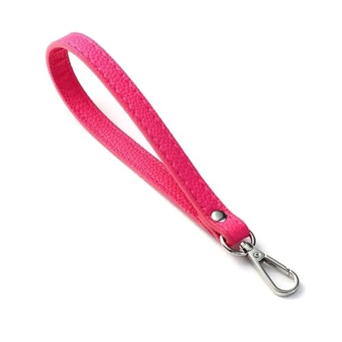 HIKOO DAILY Handyband aus weichem PU-Leder, tragbar, einfach, einfarbig, PU-Leder, Handy-Zubehör (Rosarot) von HIKOO DAILY