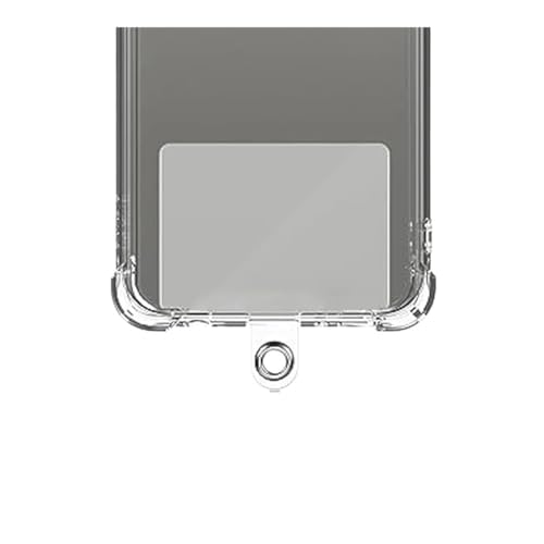 HIKOO DAILY Ultradünnes Metall-Schlüsselband-Patch, Sicherheitsverbindung, Doppelohr-Edelstahl-Clips für Handy, Metall-Lanyard-Dichtung, Patch (transparenter Kunststoff, 3 Stück) von HIKOO DAILY