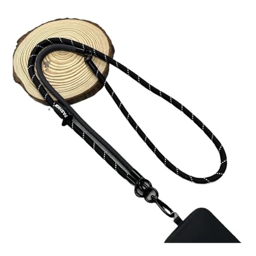 HIKOO DAILY Umhängeband, 120 cm lang, 8 mm Durchmesser, abnehmbare Handschlaufe, zum Aufhängen, für Handyhülle, Outdoor-Kette, Anti-Verlust-Seil (12 Schwarzweiß) von HIKOO DAILY