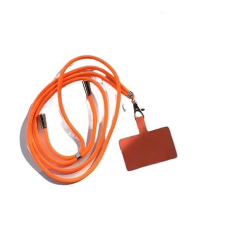 HIKOO DAILY Universelles, verstellbares Handy-Umhängeband, Anti-Verlust-Umhängeband, abnehmbar, bunt, Handy-Sicherheits-Halteband, Schlüsselanhänger, Kette (orange) von HIKOO DAILY