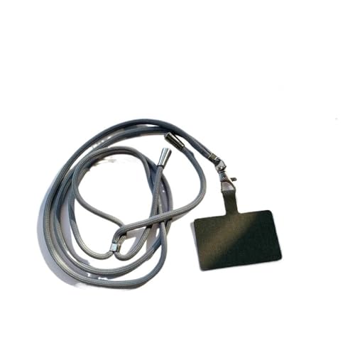 HIKOO DAILY Universelles verstellbares Handy-Umhängeband, Anti-Verlust-Umhängeband, abnehmbar, bunt, Handy-Sicherheits-Halteband, Schlüsselanhänger, Kette, Seil (grau) von HIKOO DAILY