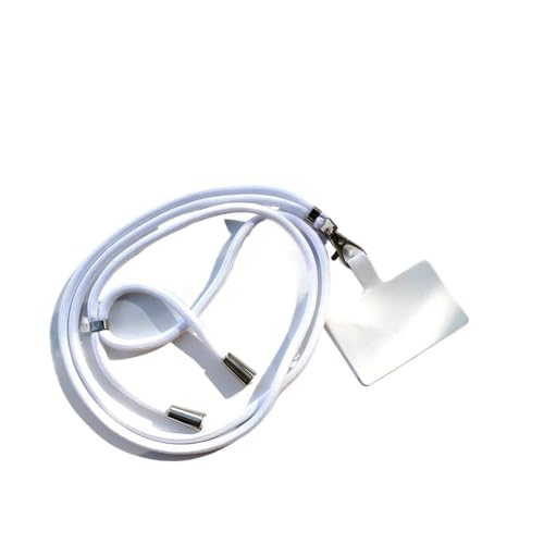 HIKOO DAILY Universelles verstellbares Handy-Umhängeband, Anti-Verlust-Umhängeband, abnehmbar, bunt, Handy-Sicherheits-Halteband, Schlüsselband, Kette, Seil (weiß) von HIKOO DAILY
