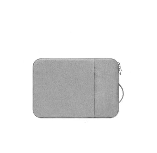 Laptop-Schutzhülle, kompatibel mit 33 cm / 35,6 cm / 35,6 cm / 38,1 cm (13 Zoll), geeignet für alle Computermodelle, Computertasche mit Tasche (Hellgrau, 13 Zoll) von HIKOO DAILY