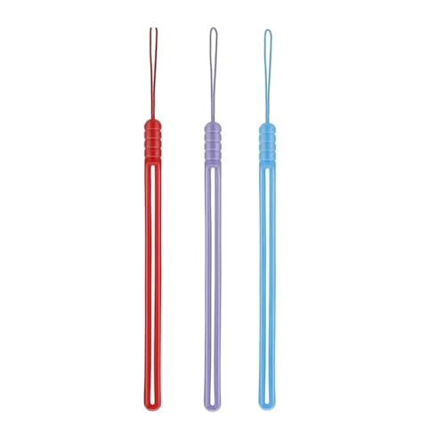 Silikon-Handschlaufe für Samsung Mi, iPhone 16, 15 Pro Max, Ausweis, Schlüssel, Schlüsselanhänger, Seil zum Aufhängen (3 Stück gemischt) von HIKOO DAILY