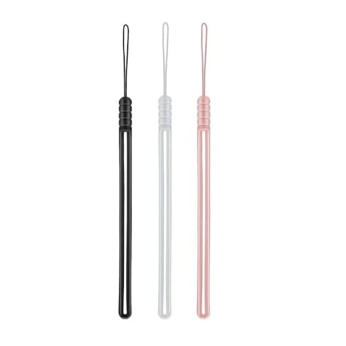 Silikon-Handschlaufe für Samsung Mi, iPhone 16, 15 Pro Max, Ausweis, Schlüssel, Schlüsselanhänger, Seil zum Aufhängen (3 Stück gemischt) von HIKOO DAILY