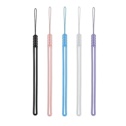 Silikon-Handschlaufe für Samsung Mi, iPhone 16, 15 Pro Max, Ausweis, Schlüssel, Schlüsselanhänger, Seil zum Aufhängen (5 Stück gemischt) von HIKOO DAILY
