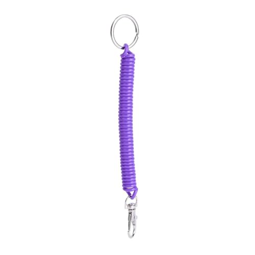 Teleskop-Schlüsselband mit Diebstahlsicherung, Feder-Design, für iPhone 16, Samsung Mi, Huawei, universal, elastisch, Lila, 1 Stück Teleskop-Schlüsselband mit Diebstahlsicherung, Feder-Design, für iPhone 16, Samsung Mi, Huawei, universal, elastisch, Lila, 1 Stück von HIKOO DAILY