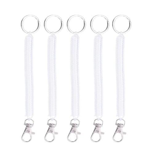 Teleskop-Schlüsselband mit Diebstahlsicherung, für iPhone 16, Samsung Mi, Huawei, universal, elastisch, transparent, 5 Stück Teleskop-Schlüsselband mit Diebstahlsicherung, für iPhone 16, Samsung Mi, Huawei, universal, elastisch, transparent, 5 Stück von HIKOO DAILY