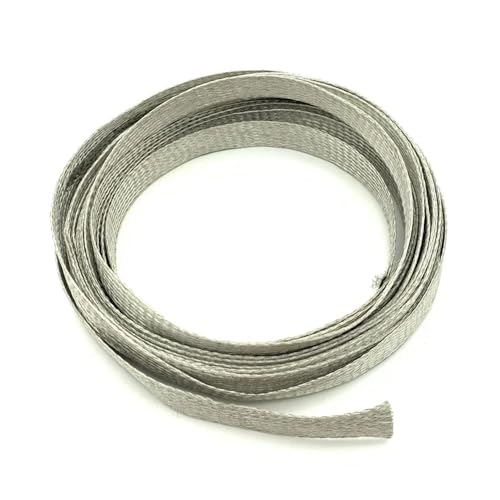 Verzinnte Kupfer-Geflechthülse, 10 mm, Metallmantel, Anti-Interferenz-Abschirmung, Audio-Lautsprecher, Drahtwickelung, Signal-geschirmtes Kabel (verzinntes Kupfer) von HIKOO DAILY