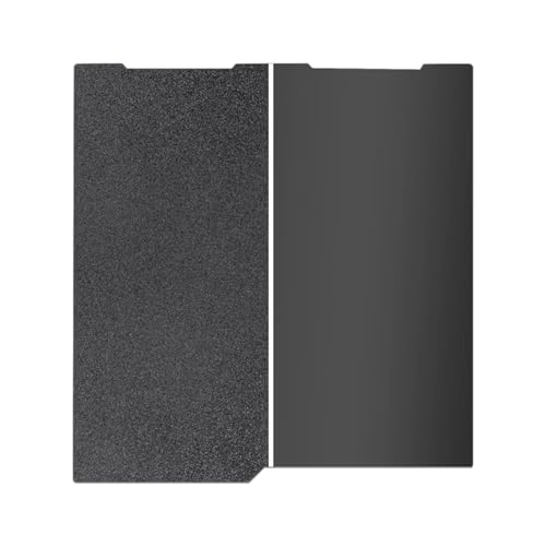 HIKUDIY 256x268mm Schwarz PEI Doppelseitige Bauplatte für Anycubic Kobra 3/Combo/ACE Pro, Glatte PEI+Texturierte PEI Federstahlplatte Flexible Platte für Anycubic Kobra 3 3D Drucker von HIKUDIY