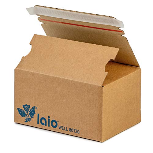 Laio Karton 213 × 153 × 109 mm, Versandkarton mit Blitzboden und Haftklebeverschluss, 25 St. von HILDE24