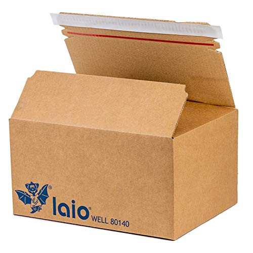 Laio Karton 310 × 230 × 160 mm, Versandkarton mit Blitzboden und Haftklebeverschluss, 25 St. von HILDE24