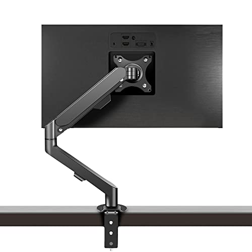 HILLPORT Monitor Halterung 17-34 Zoll Bildschirme Gasdruckfeder Monitore Arme Tragfähigkeit von 2-9KG, Monitorhalterung Bildschirmhalterung Einzelarm Ständer SchreibtIschklemme VESA 75/100mm M5B von HILLPORT