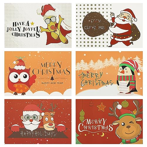 24-teiliges Weihnachtsgrußkarten-Sortiment mit Umschlägen, Grußkarten mit 6 einzigartigen Designs, Dankeskarten für Lieben, Freunde und Familie (Weihnachten 1) von HILPATY