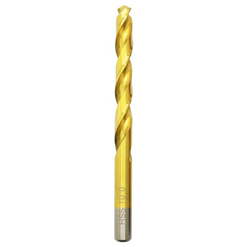 Titan HSS Metallbohrer 10mm x 133mm x 1pc Professional Geschliffen Kobalt Spiralbohrer fur Edelstahl und Metall von HILPATY