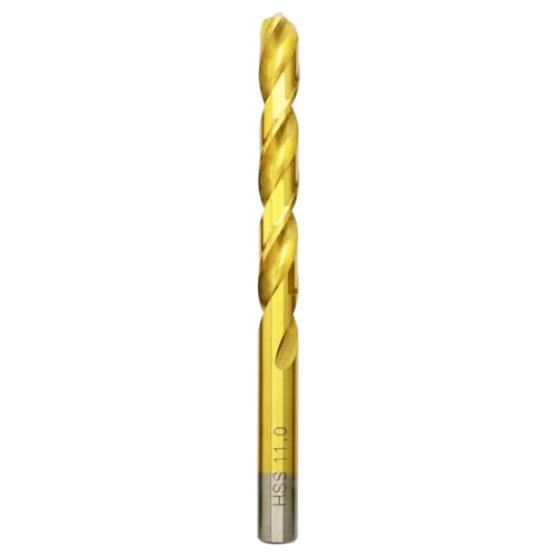 Titan HSS Metallbohrer 11mm x 142mm x1pc Professional Geschliffen Kobalt Spiralbohrer fur Edelstahl und Metall Titan HSS Metallbohrer 11mm x 142mm x1pc Professional Geschliffen Kobalt Spiralbohrer fur Edelstahl und Metall von HILPATY