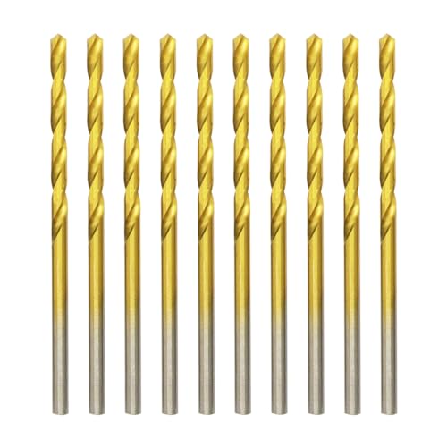 Titan HSS Metallbohrer 2.5mm x 57mm x 10pcs Professional Geschliffen Kobalt Spiralbohrer fur Edelstahl und Metall Titan HSS Metallbohrer 2.5mm x 57mm x 10pcs Professional Geschliffen Kobalt Spiralbohrer fur Edelstahl und Metall von HILPATY