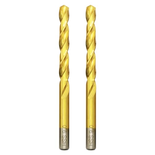 Titan HSS Metallbohrer 9.0mm x 125mm x 2pcs Professional Geschliffen Kobalt Spiralbohrer fur Edelstahl und Metall Titan HSS Metallbohrer 9.0mm x 125mm x 2pcs Professional Geschliffen Kobalt Spiralbohrer fur Edelstahl und Metall von HILPATY