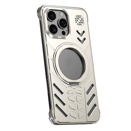 HILQBUFN Aluminiumlegierung Hülle für iPhone 16 Pro Max/16 Pro/16 Plus/16, Ultradünne Metall Hülle mit Ständer Kabelloses Laden Magnetische Hülle,Grau,16 Pro HILQBUFN Aluminiumlegierung Hülle für iPhone 16 Pro Max/16 Pro/16 Plus/16, Ultradünne Metall Hülle mit Ständer Kabelloses Laden Magnetische Hülle,Grau,16 Pro von HILQBUFN