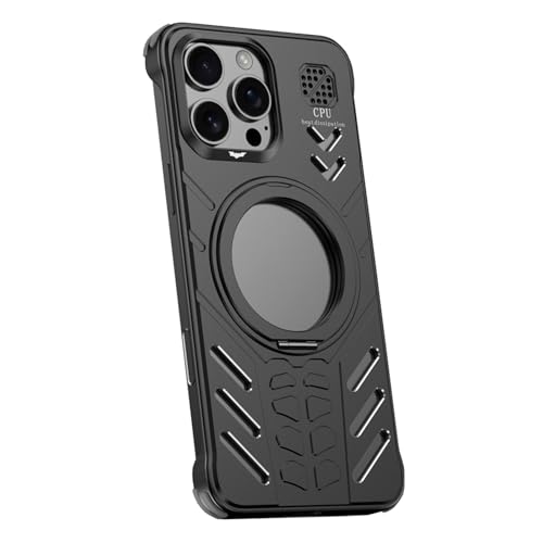HILQBUFN Aluminiumlegierung Hülle für iPhone 16 Pro Max/16 Pro/16 Plus/16, Ultradünne Metall Hülle mit Ständer Kabelloses Laden Magnetische Hülle,Schwarz,16 Pro Max HILQBUFN Aluminiumlegierung Hülle für iPhone 16 Pro Max/16 Pro/16 Plus/16, Ultradünne Metall Hülle mit Ständer Kabelloses Laden Magnetische Hülle,Schwarz,16 Pro Max von HILQBUFN