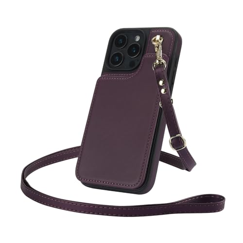 HILQBUFN Brieftasche Hülle für iPhone 16 Pro Max/16 Pro/16 Plus/16, Magnetische Kartenfächern Handyhülle mit Schultergurt Stoßfeste Schutzhülle,Rot,16 Plus HILQBUFN Brieftasche Hülle für iPhone 16 Pro Max/16 Pro/16 Plus/16, Magnetische Kartenfächern Handyhülle mit Schultergurt Stoßfeste Schutzhülle,Rot,16 Plus von HILQBUFN