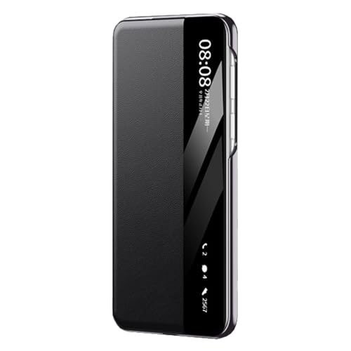 HILQBUFN Echtes Leder Hülle für Huawei Mate 70 Pro+/70 Pro/70, Klappbar Ständer Handyhülle mit Intelligenter View Fenster Klapp Geschäftlich Hülle,Schwarz,70 Pro+ HILQBUFN Echtes Leder Hülle für Huawei Mate 70 Pro+/70 Pro/70, Klappbar Ständer Handyhülle mit Intelligenter View Fenster Klapp Geschäftlich Hülle,Schwarz,70 Pro+ von HILQBUFN