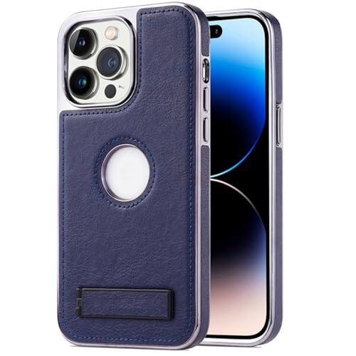 HILQBUFN Galvanisierte Hülle für iPhone 16 Pro Max/16 Pro/16 Plus/16, Ultradünne Leder Hülle mit Ansicht Logo Ständer Stoßfeste KameraSchutz Handyhülle,Blau,16 Plus HILQBUFN Galvanisierte Hülle für iPhone 16 Pro Max/16 Pro/16 Plus/16, Ultradünne Leder Hülle mit Ansicht Logo Ständer Stoßfeste KameraSchutz Handyhülle,Blau,16 Plus von HILQBUFN